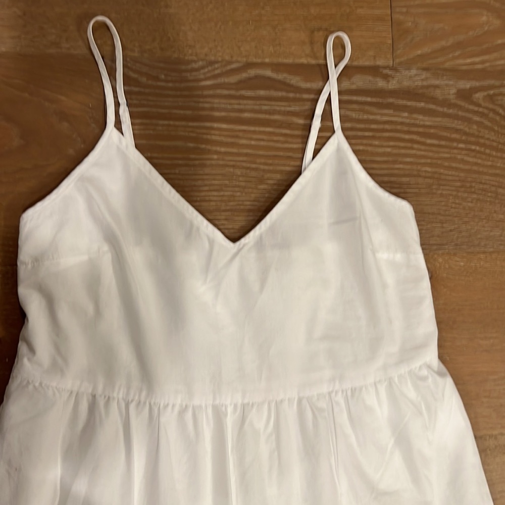 Abercrombie & Fitch White Tiered Midi Dress - Picture 6 of 7